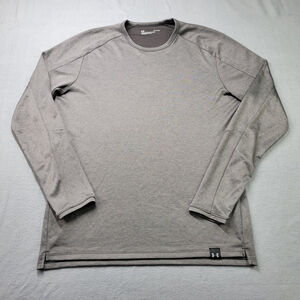 Under Armour Men’s Gray HeatGear Long Sleeve Athletic Training Top Shirt Size L